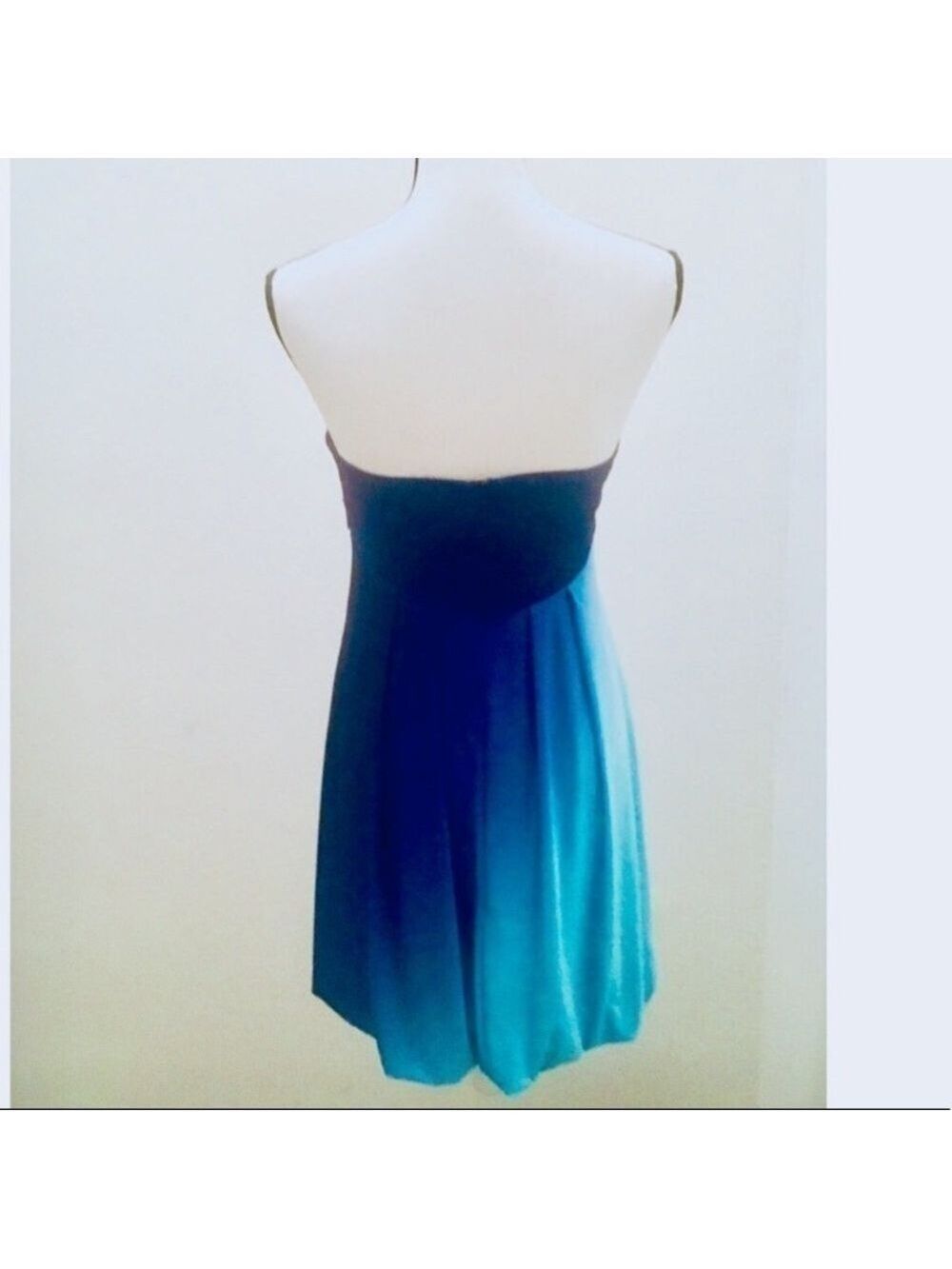 Xscape Blue Y2K Ombré Bubble Cocktail Dress Size 4 - Picture 8 of 12